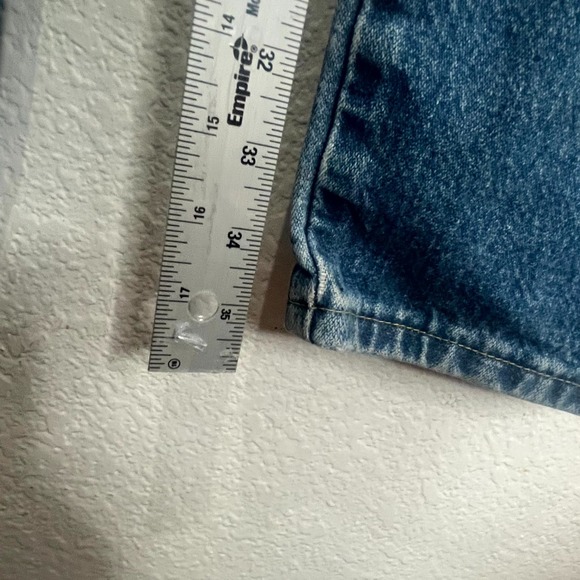 Wrangler George Strait Cowboy Cut Jeans Mens 35x36 Blue Denim Logo‎ Relaxed Fit - Picture 15 of 16